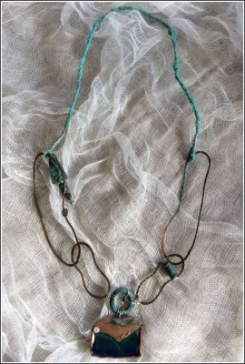 Blue Dreaming Neckpiece by Annie Desantis