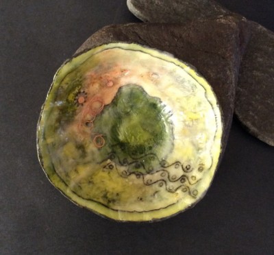 Encaustic bowl by Annie Desantis