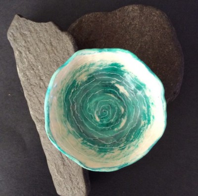 Encaustic bowl by Annie Desantis