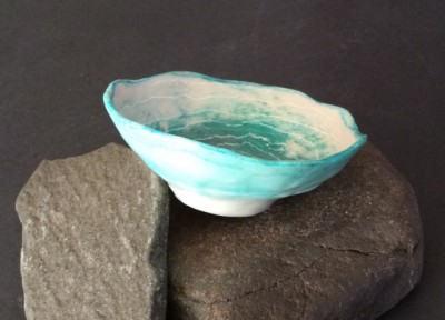 Encaustic bowl by Annie Desantis