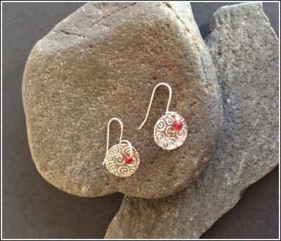 Fine Silver (PMC) Earrings by Annie Desantis